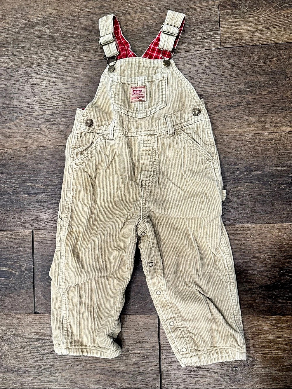 Old Navy Baby Plaid Corduroy Overalls